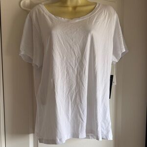 Tahari White Short Sleeve Tee